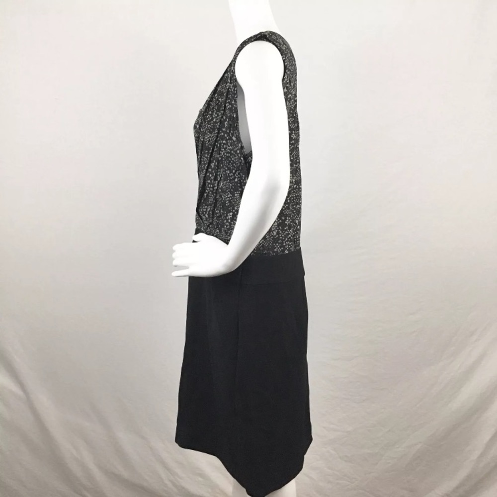 Ann Taylor LOFT career dress black snake print zip - Picture 4 of 8